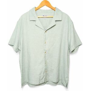Sperry Premium Apparel Men's XL Sage Green Camp Collar Short Sleeve Cotton